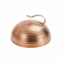Heat-Resistant Handle Teppanyaki Grill Lid Uncoated Hammered Dome Cover Multipurpose Stainless Steel Food Dome Dust and Fly Protection for Restaurant