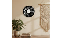 Wall Decor High-Resolution Printing Wall Sign Inspirational Quote Round Wooden Art Piece for Music Lovers, Bedroom