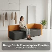 Minimalist Design Modular Block Sofa Easy to Clean Foam Block Couch Set Stain Resistant Commercial Furniture Waterproof for Office Workers, Business Owners, Reception Area, Library, Retail Shop, Small Areas