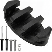 Black Boat Tether Base Textured Nylon Clamping Base Matte Finish