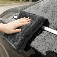 Microfibre Cloth Double-Sided Car Drying Towel, Microfiber Cloths for Detailing, 40cm Gray Spiral Weave 2-Layer Multi-Purpose Cleaning Towel