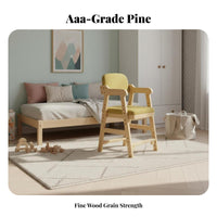 Adjustable Wooden child's Chair Ergonomic Design Height-Adjustable child's Chair Stable Frame Even Rounded Corner S for Home