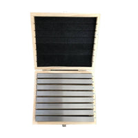 16 Pieces Parallel Gauge Blocks with Wooden Case Hardened Vise Parallel Blocks Strong Tooling for Toolmakers