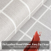 Waterproof Plaid Nail Art Pillow Wear-Resistant Manicure Hand Pillow Easy to Clean for Salon Clients, Women, Beauty Parlor, Home, Travel