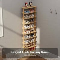 Space-Saving Design Vertical Corner Shoe Stand Multi-Tier Vertical Shoe Stand Large Capacity Entryway Furniture Sturdy Construction for Apartment Dwellers, Homeowners, Families, Small Areas, Hallway, Bedroom, Closet
