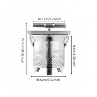 Rust-Proof Dumpling Filling Water Extractor Wide Mouth Design Dumpling Filling Press Detachable Manual Vegetable Dehydrator Large Capacity for Home Cooks