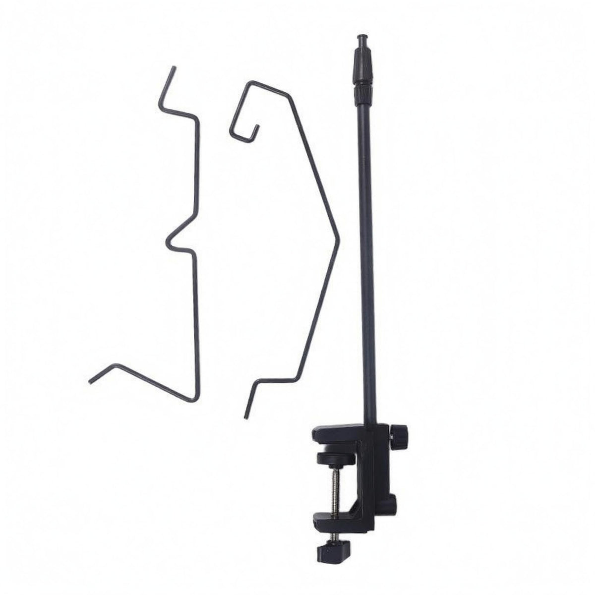 Carbon Steel Tabletop Lantern Hanger Stand Portable Clamp Lantern Holder Black Outdoor Gear