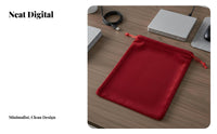 Flocked Material Pouch Scratch Protection Soft Velvet Pouch Versatile Soft Accessory Bag for Electronics Owners, Crafters, Travel, Holidays, Parties