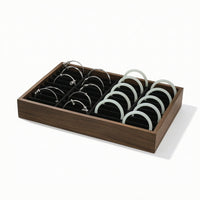 Jewelry Display Tray Wood-Grain Bracelet Organizer Rectangular for Vanity