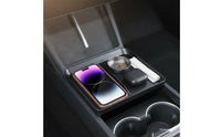 Fitted Vehicle Center Console Tray Shallow Armrest Tray Insert Rounded Corners Center Console Liner Raised Side Walls
