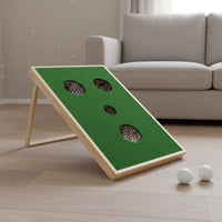 Golf Chip Practice Solid Wood Foldable Golf Practice Board Mesh Netting Sports Gear