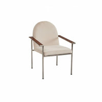 Upholstered Dining Chair Comfortable Upholstered Armchair Supportive Dining Chair for Bedroom