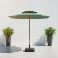 Patio Umbrella with Water-Resistant Base-Resistant Outdoor Umbrella with Base Freestanding Parasol for Backyard, Poolside, Market Stall