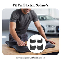 4 Pieces TPE Mudguard Set Custom Fit Front Rear Deflector Guards Easy-Mount Installation Front and Rear Mudflaps for Weather-Resistant