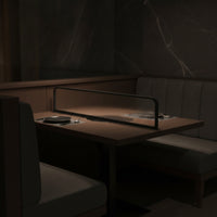 Divider with Ribbed Glass   Glass Partition Screen Decorative Single-Section Partition for Restaurants, Cafes, Commercial Areas