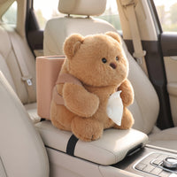 Car Tissue Box with Trash Can Multifunction Car Tissue Box and Trash Can Decorative Compact for Families, Road Trips