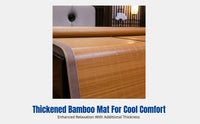 Double-Sided Bamboo Cooling Mat, Foldable Thick Rattan, Summer Dormitory, 2025 New Design