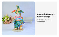 Destiny Cherub Doll Collectible Italian Tri Cherub Doll Poseable Clown Figurine Hand-Painted Face Vintage Porcelain Clown