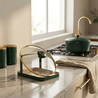 Stylish Lid Stand Kitchen Tool Stand Multi-Stand Desktop Draining Removable Metal