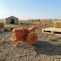 Detailed Unpainted Tractor Model Exposed Engine Resin Tractor Display Piece for Collectors