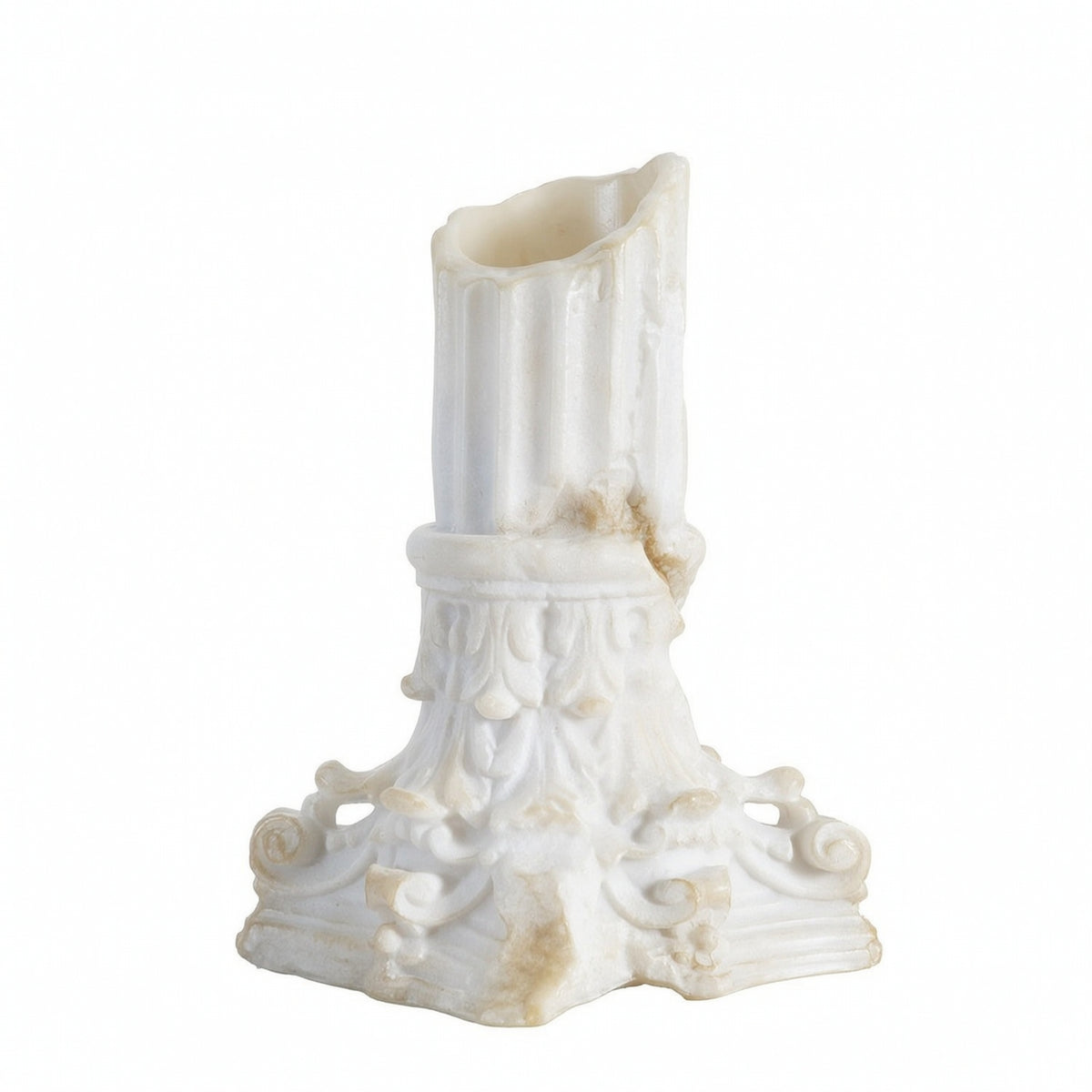 Column Vase Embossed Pedestal Vase Architectural for Living Room, Showroom