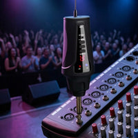 Portable Clamp-on Audio Pickup with Receiver Rechargeable Ultra High Frequency Wireless Audio Pickup Compact Electronics for Musicians, Buskers, Guitarists, Live Performance, Street Performing, Home Practice