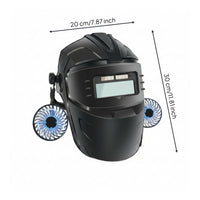 True-Color Metalworking Helmet with Fan Heat-Resistant Auto-Darkening Metalworking Helmet Breathable Safeguarding for Workshop