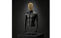 Male Display Mannequin Glossy Male Mannequin Stable Dress Form with Metal Stand for Boutiques, Tailors, Clothing Store, Garment Fitting