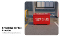 Thickened Steel Plate Fire Sand Box Anti-Rust Fire Extinguishing Sand Bin Firefighting Equipment Reinforced Construction for Industrial Workers, Property Managers, Business Owners, Gas Stations, Factories, Warehouses, Public Buildings