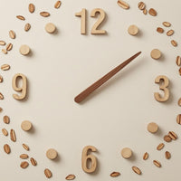 Wood Grain Self-Adhesive Clock Numerals Easy to Install Craft Supply