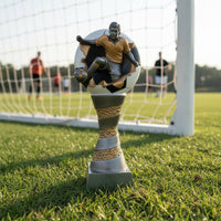 Global Championship Theme Figurine 3D Sculpted Design Soccer Player Sculpture
