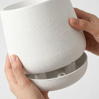 White PP Plant Pot, Breathable Planter for Indoor Plants, Simple Round Desktop Plant Pots