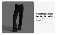 Extra Long Length Split-Hem Flare Trousers Versatile Design Dress Pants Costume Clothing for Cosplayers, Fashion Enthusiasts, Cosplay Events, Themed Parties, Stage Performances, Daily Wear