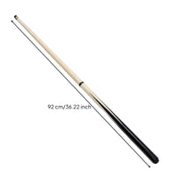 Tapered Two-Piece Billiard Cue Traditional Pool Cue with Screw Joint Sturdy Sporting Goods Portable for Beginners