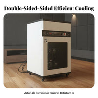 Heat Dissipation Design Amplifier Rack Cabinet Locking Wheels Professional Sound System Cabinet High Load Capacity Rolling Audio Equipment Rack Heavy-Duty Casters for Home Theater Enthusiasts, Professionals, DJs, KTV Room, Recording Studio, Stage