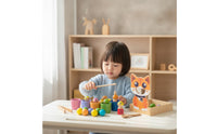 Child-Led Feeding Game with Board Educational Feeding Sorting Game Fine Motor Wooden Sorting Toy Hand-Eye Coordination for Homeschool