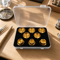 8 Pieces Watch Movement Holder Set with Storage Case Stable Watch Movement Holder Metal for Hobbyists