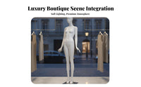 High-End Fiberglass Mannequin Elegant Design women's Clothing Mannequin Stable Base Female Display Figure Long-Lasting for Shop Merchandisers, Fashion Designers, Window Displays, Boutiques, Shopping Malls, Exhibitions