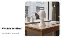 Pin-Accepting Mannequin Head Shoulder Design Hat Display Stand Stable Base Female Head Model for Cosplayers, Retailers, Retail Store, Boutique