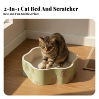 Long-Lasting Construction Cat Scratcher Lounge Bed Reduces Debris Cardboard Cat Scratcher Bed Furniture Protector for Indoors, Home