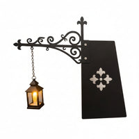 Library Lantern Sconce Vintage Wall Lamp with Bracket Enduring Brightness for Reading Corner