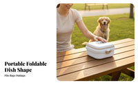 Silic Single Folding Pet Bowl Foldable Pet Bowl Lightweight for Cat Owners, Commuters, Outdoor, Car Trips, Daily Walks