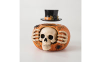 Skull-Faced Candy Jar Spooky Treat Jar Seasonal Container Festive for Entryway