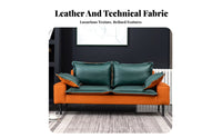 Nordic Design Two-Seater Loveseat Light Luxury Aesthetic Upholstered 2-Seater technical Fabric Upholstery Sofa space-efficient Design for Small Space Owners, Apartment Dwellers, Remote Workers, Bedroom, Home Office