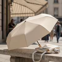 UV Protection Folding Sun Umbrella for Women, Dual-Use for Sunny and Rainy Days