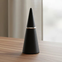 Black Wooden Rings Stand Elegant Cone Rings Holder Versatile Retail Supply for Photographers