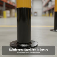 Collision-Resistant Resistant Fire Hydrant Guard Heavy Duty Steel Pipe Safety Barrier Sturdy Construction Anti-Collision Bollard High Visibility for Factory Operators, Warehouse Managers, Municipal Workers, Gas Stations, Factories, Warehouses