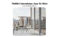 Wheeled Folding Clothes Airer Foldable Garment Stand Collapsible Design