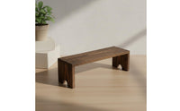 4 Pieces Desktop Use Tiered Display Stand Stackable Wood Tiered Riser Sturdy Wood Display Riser Rustic for Collectors