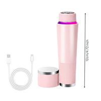 Portable Electric Hair Remover Handheld Body Hair Trimmer Rechargeable Shaver with Safety Cap Compact for Travel